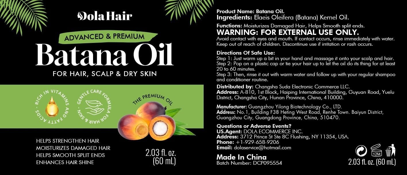 Batana Oil for Hair Growth & Shine, Lightweight Conditioning, 2.03 Fl Oz