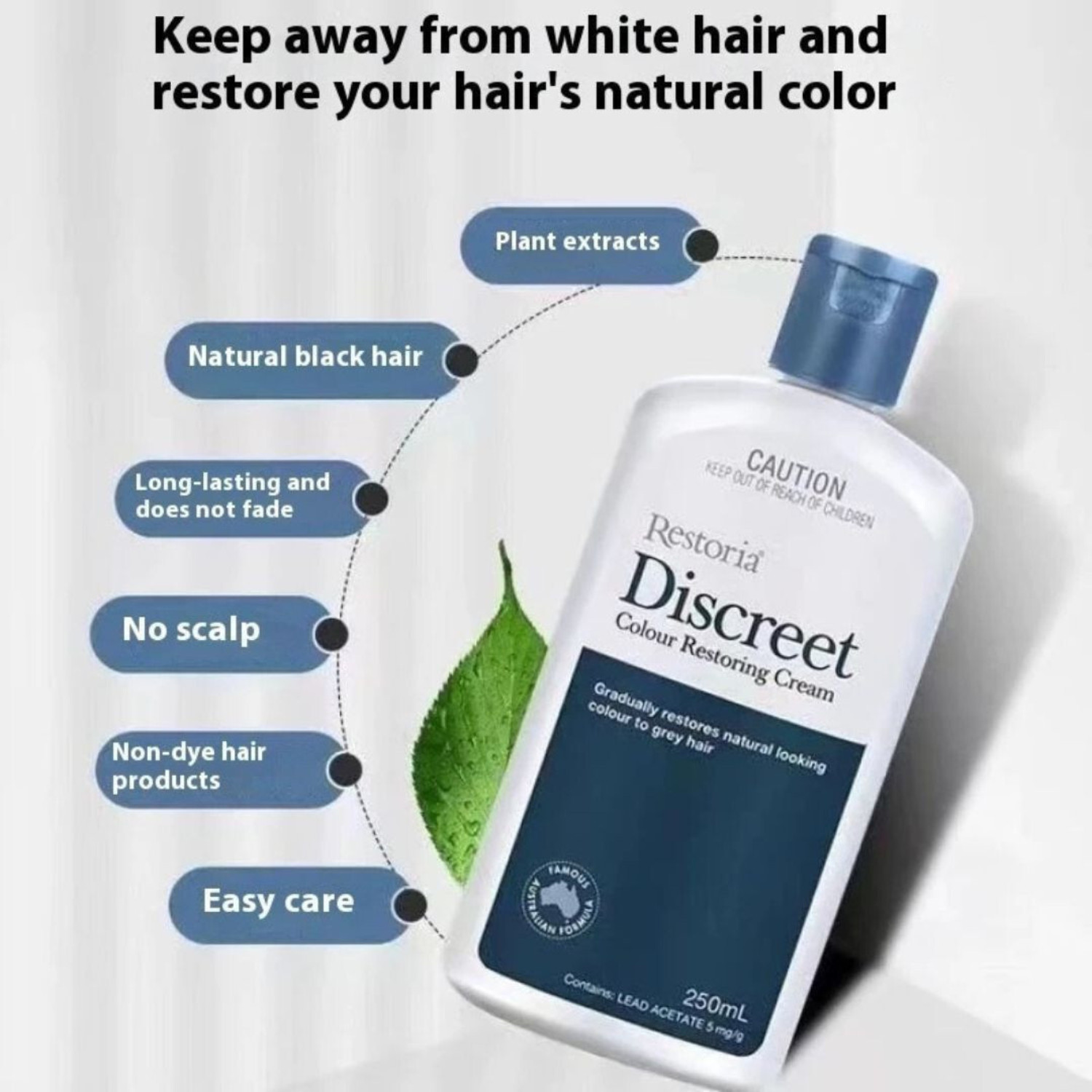250ml x 12units Restoria Discreet Colour Restoring Cream Hair Treatment 2028 EXP