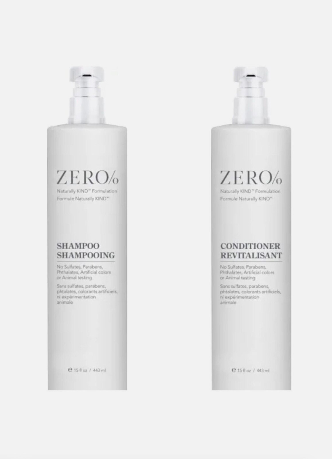 Zero% by Gilchrist & Soames Shampoo & Conditioner 15oz Brand New