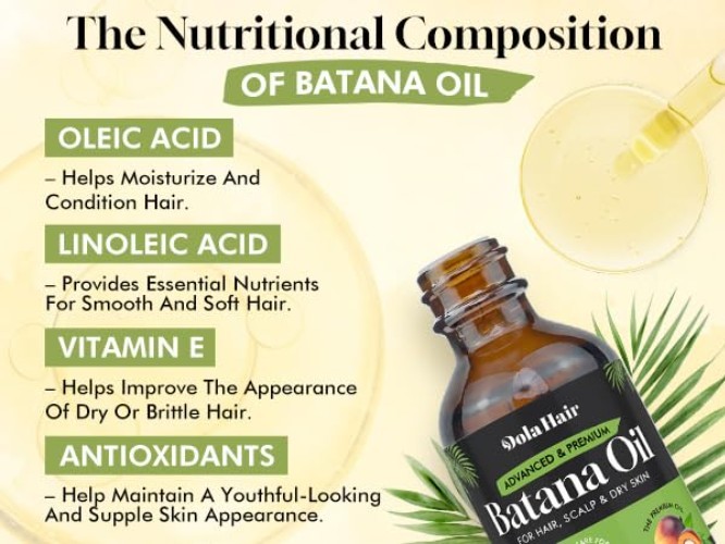 Batana Oil for Hair Growth & Shine, Lightweight Conditioning, 2.03 Fl Oz