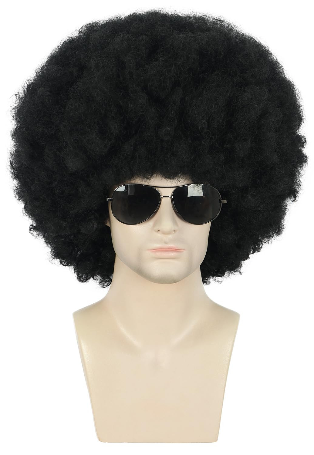 Adult Men Women Afro 70S 80S Curly Black Wig Rocker Party Wig California Hallowe