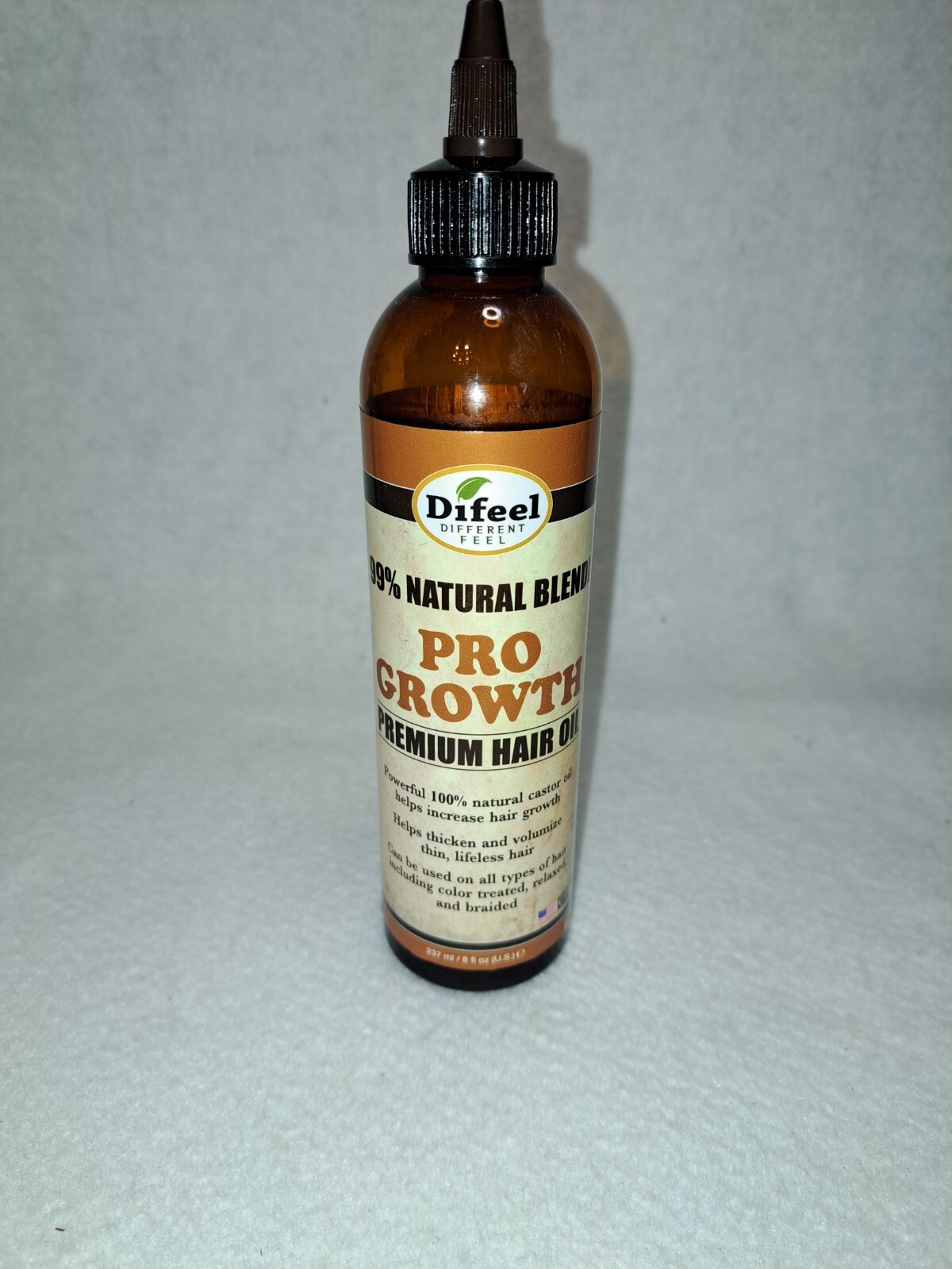 DIFEEL 99% NATURAL BLEND PRO-GROWTH PREMIUM HAIR OIL 8 OZ / 237 ML-80% FULL