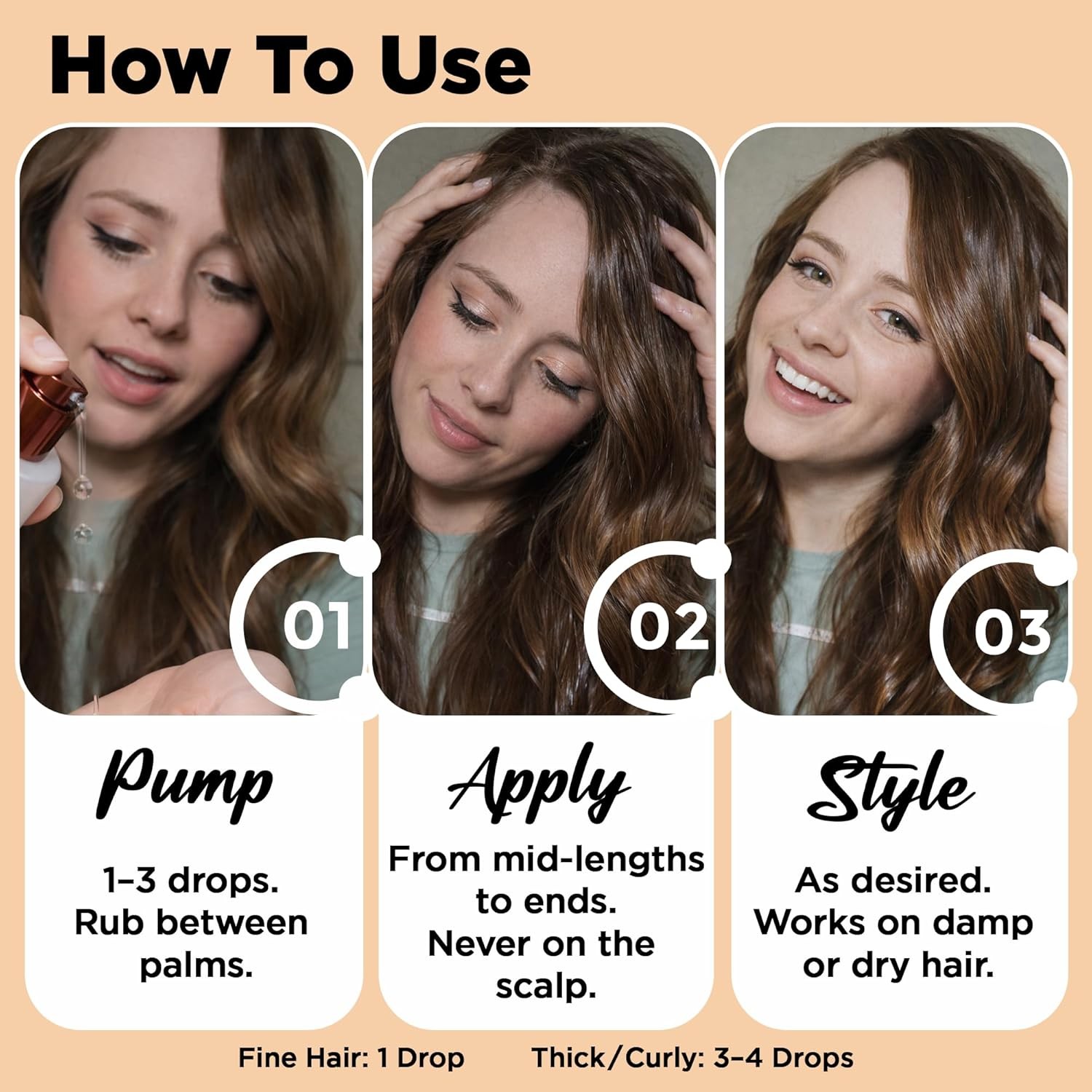 Herstyler Hair Repair Serum Argan Oil Hair Serum Vitamin E Hair Serum 4pack