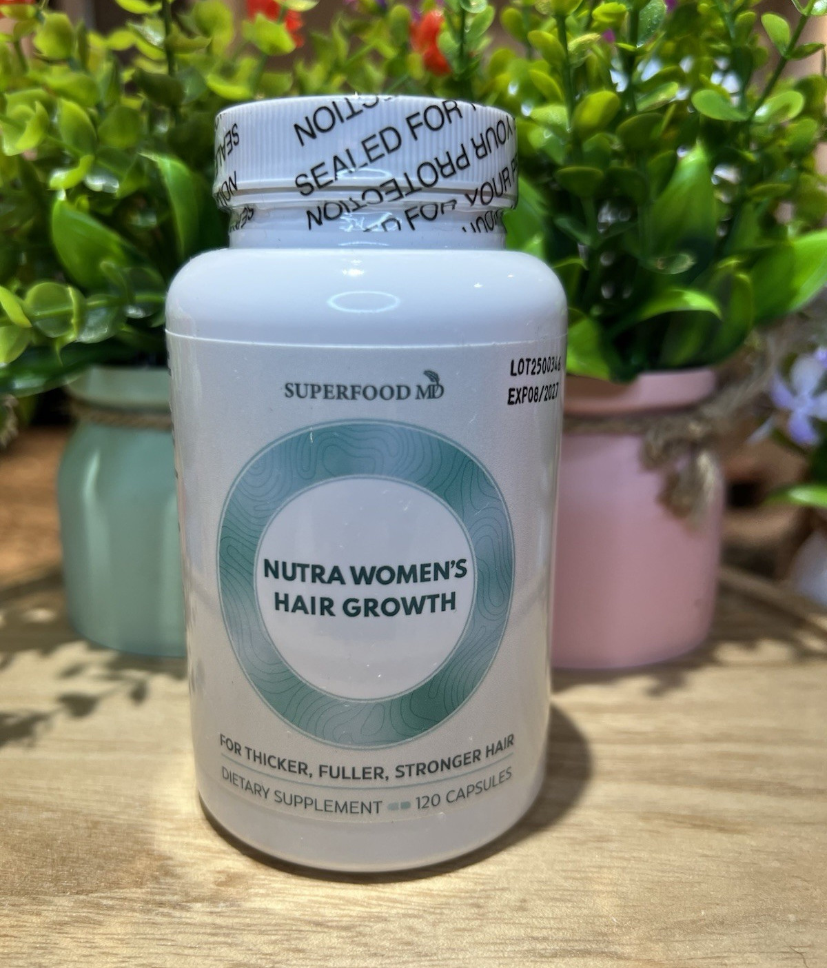 Superfood MD Nutra Women’s Hair Growth 120 Capsules Biotin Exp 08/2027