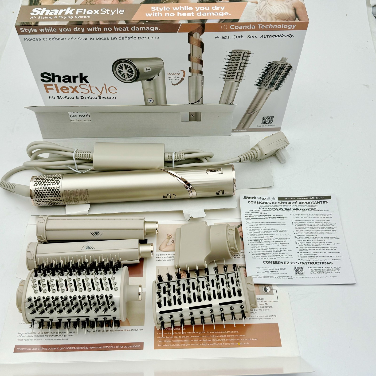 NEW Shark HD430 FlexStyle Air Styling Drying Powerful Hair Blow System Stone US