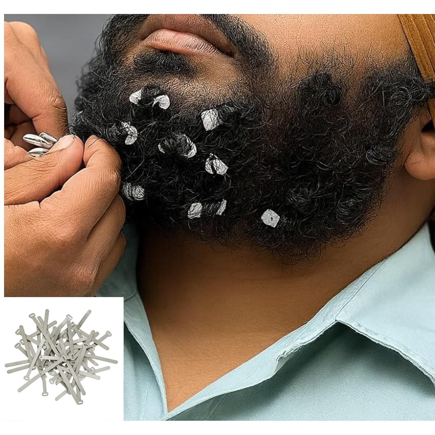 120pc Beard Hair Curling Pins Flexible Easy to Use Beard Grooming & Styling Pins