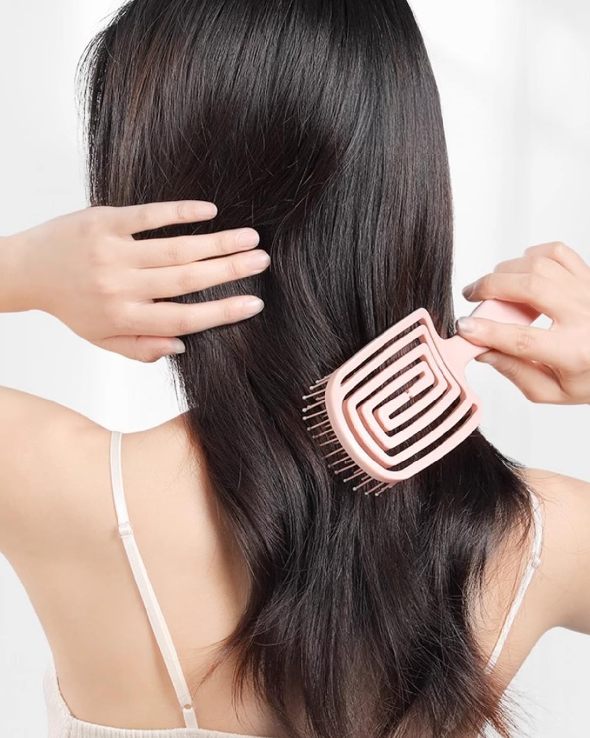 2Pcs High Volume Hair Brush, Detangling Scalp Massage Comb Purple Pink