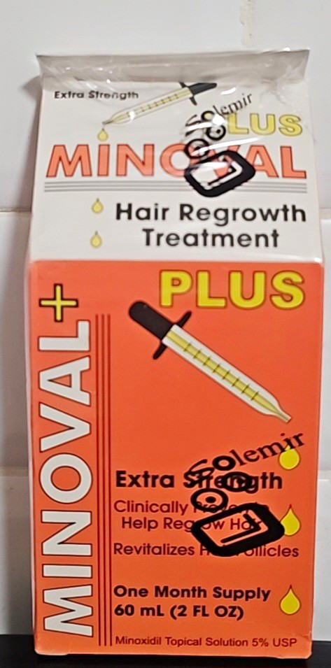 Minoval Plus Extra Strength Hair Regrowth Solution 5% Minoxidil 60 mL 1 Month