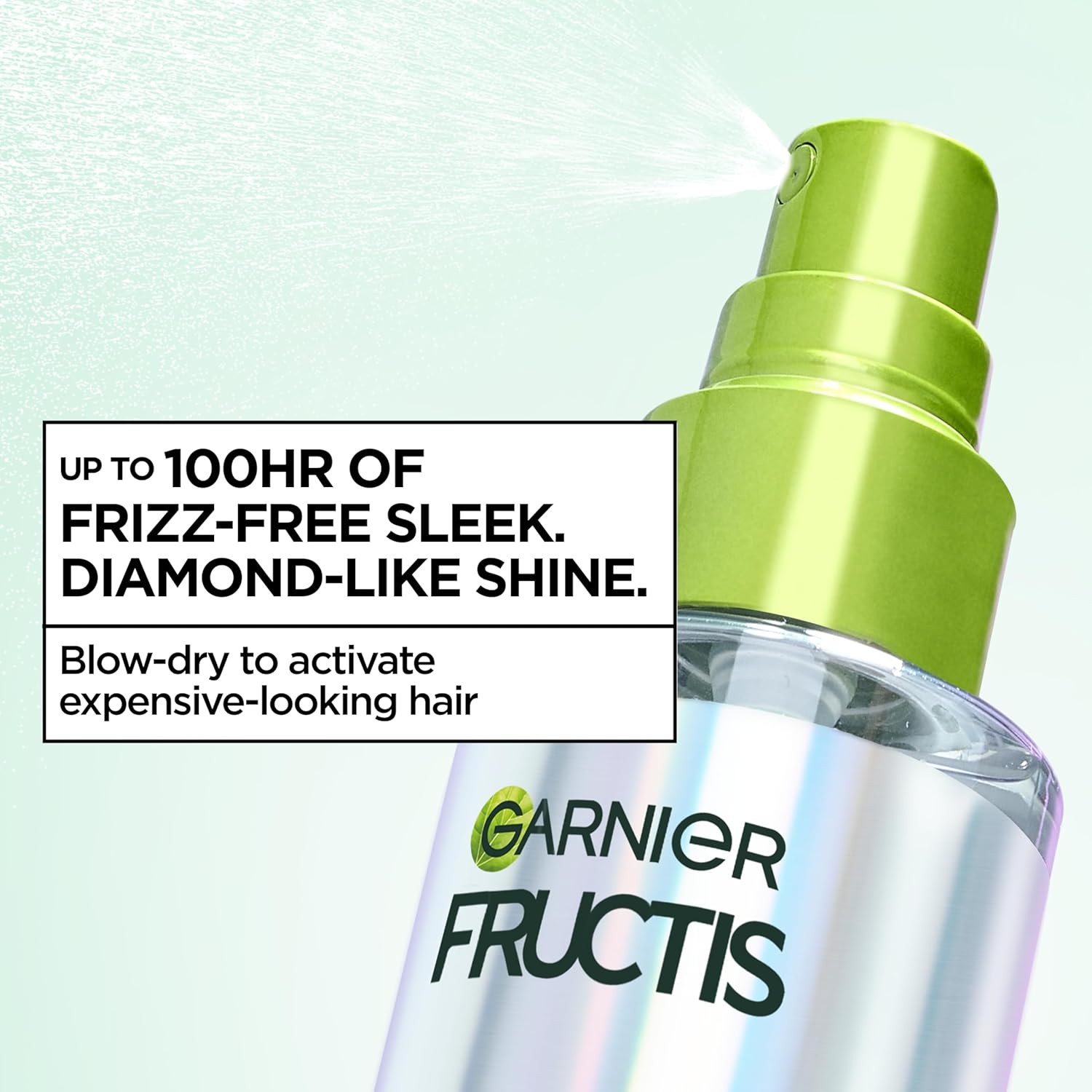 Garnier Fructis Diamond Sleek Hair Shine Spray Heat Protectant 4.6 oz Argan Oil