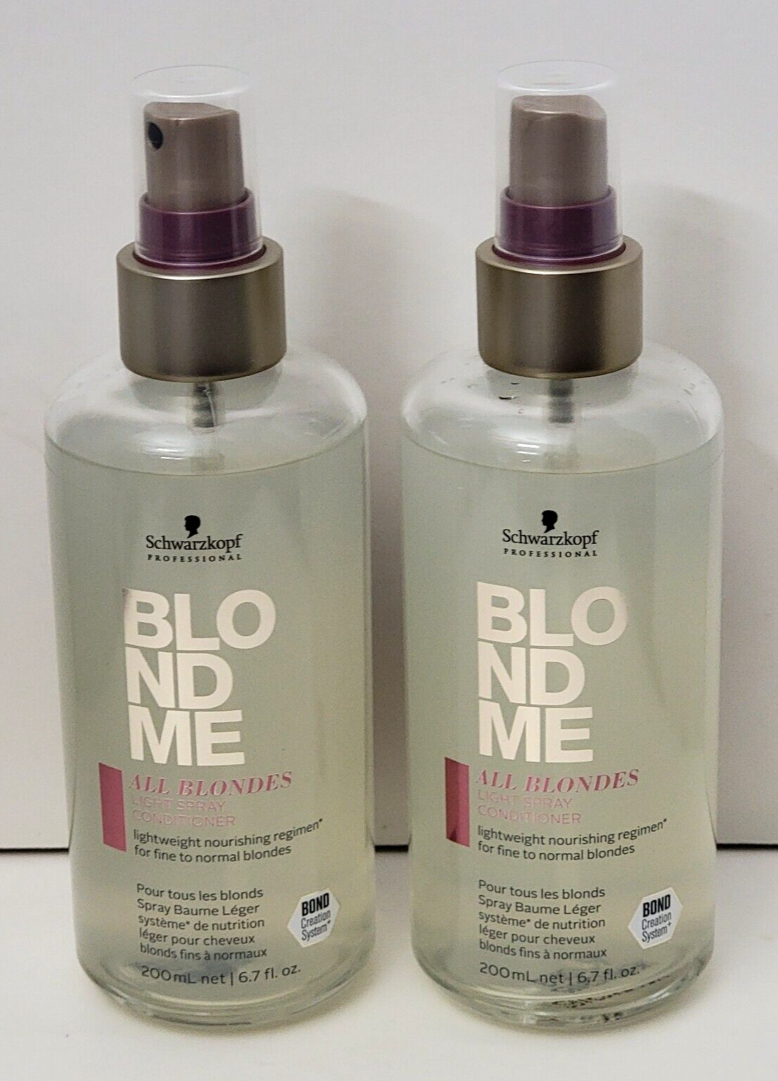 2 pk Schwarzkopf BLONDME ALL BLONDES Light Spray Conditioner 200 ml / 6.7 fl oz