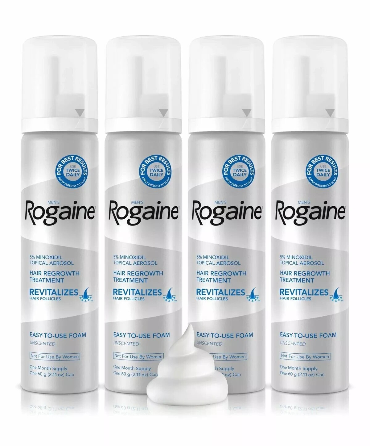 ✳️🔥 Rogaine Foam Hair Loss & Regrowth Treatment 5% Minoxidil – 1 – 4 Months🔥🔥
