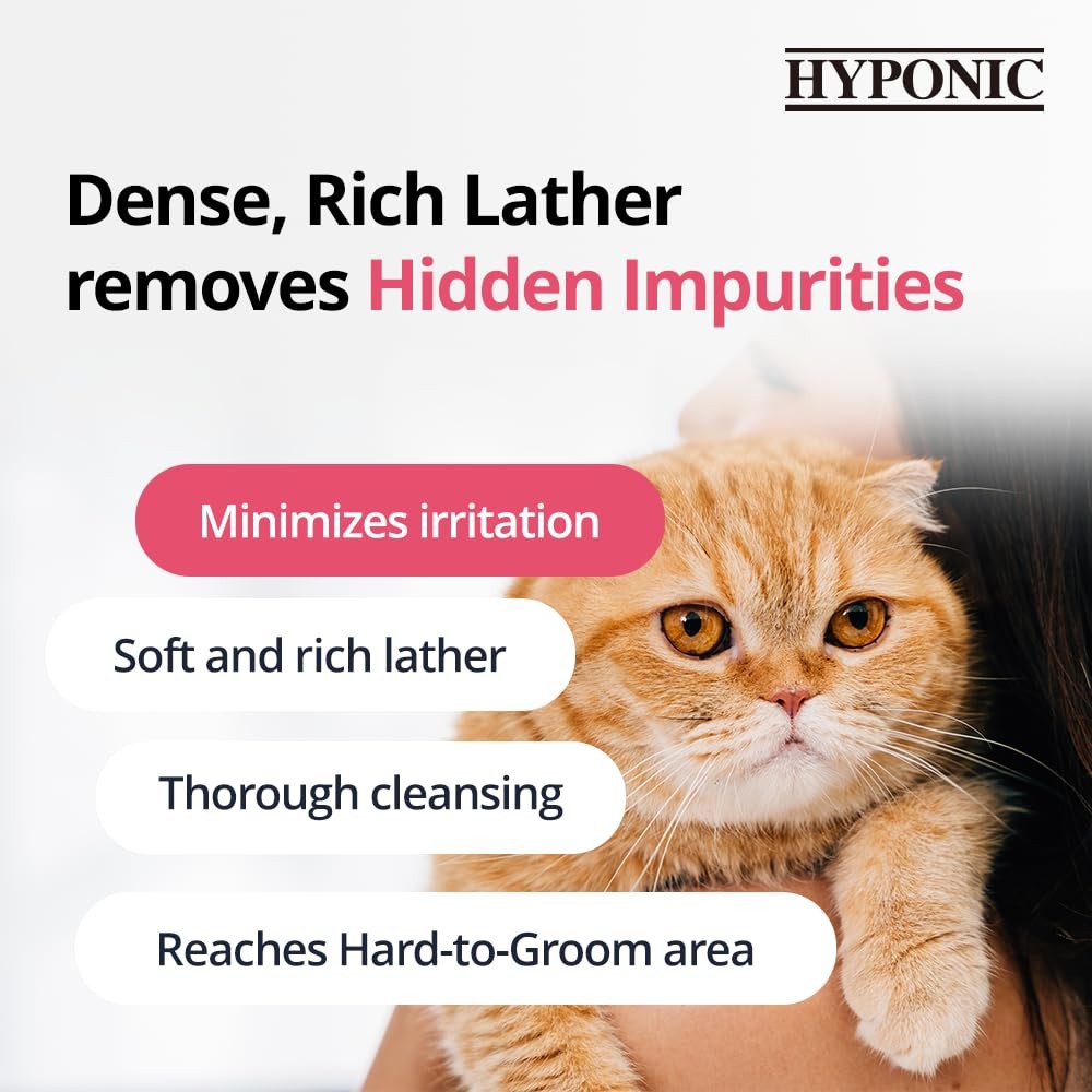 HYPONIC G400 Hypoallergenic Shampoo for Cats Unscented 10.14 oz