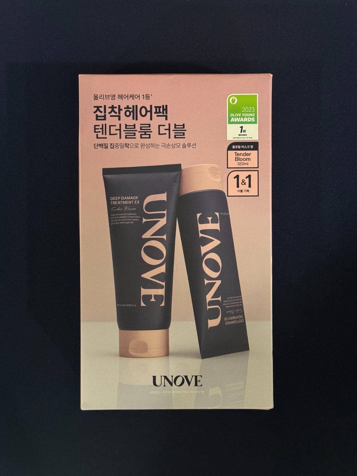 [KOR] K-Beauty UNOVE Deep Damage Treatment EX Tender Bloom Hair Mask 320ml 2pcs.