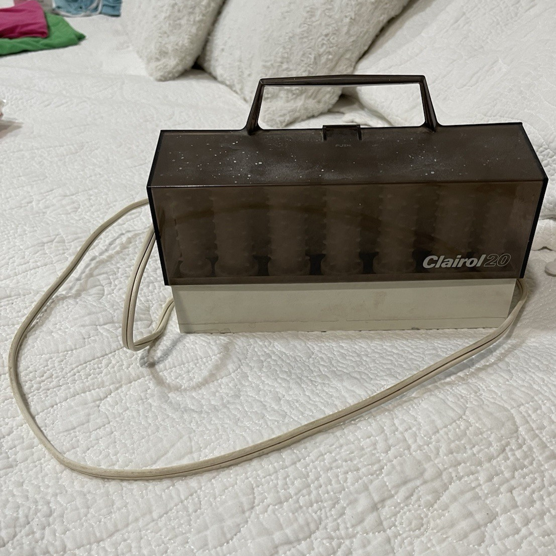 Vintage Clairol 20 Hot Rollers Hairsetter 1in Travel Set w/ Case, 300W