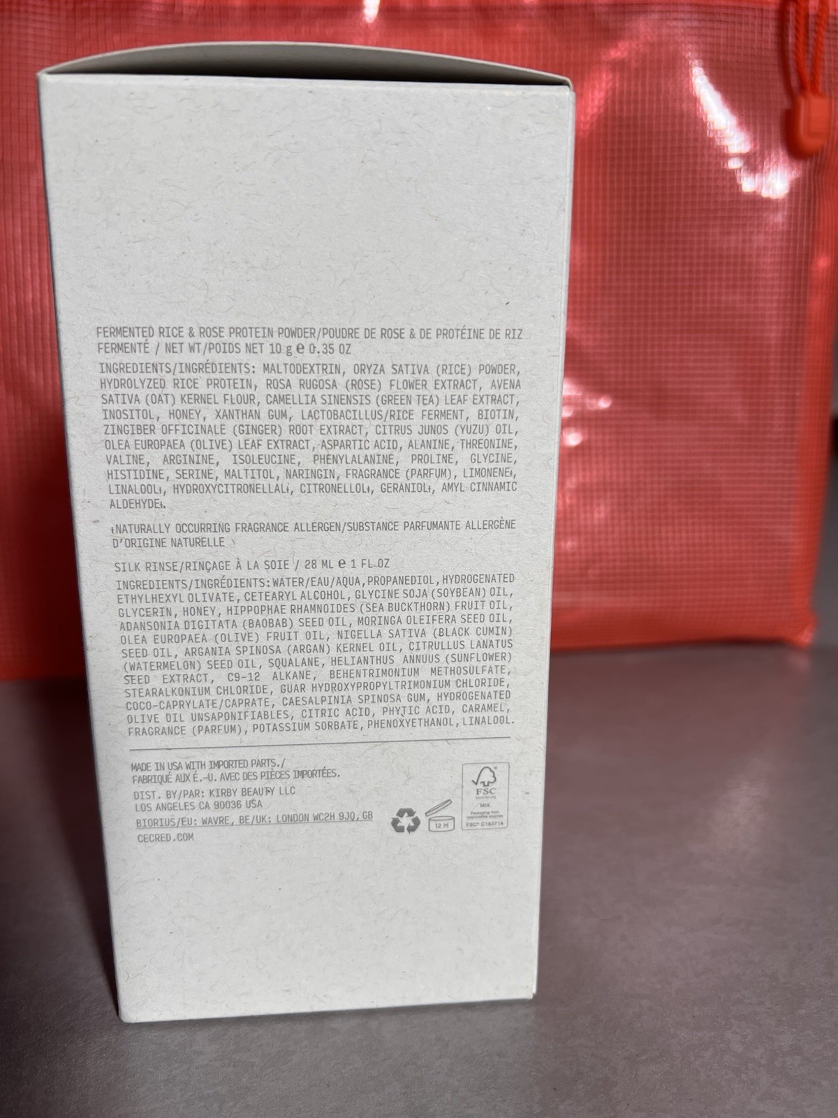 Cecred Fermented Rice Rose Protein Ritual Strengthening Treatment Set. NIB!