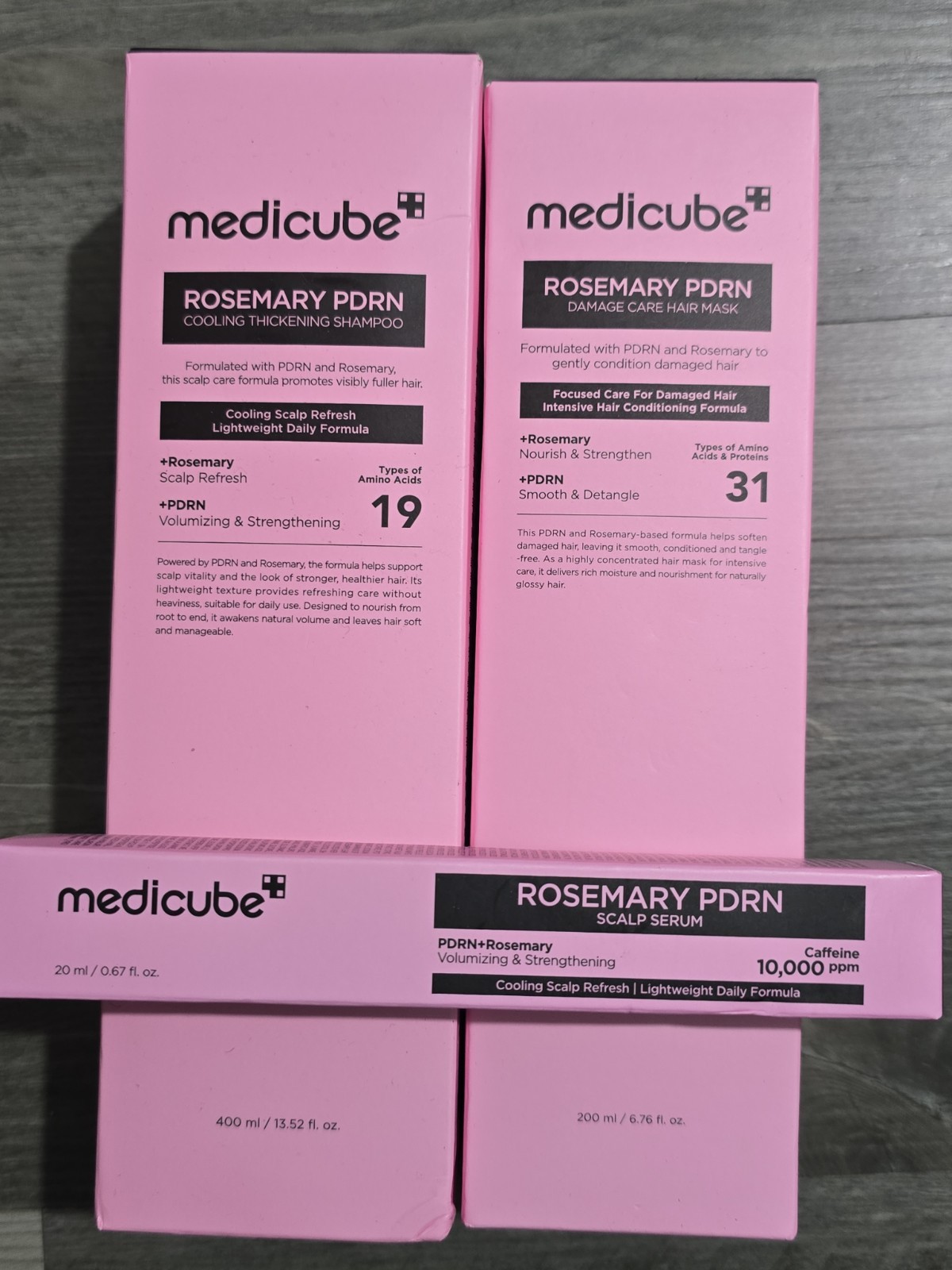 Medicube Rosemary PDRN Hair Care Set Shampoo 400ml + Mask 200ml + Serum 20ml NIB