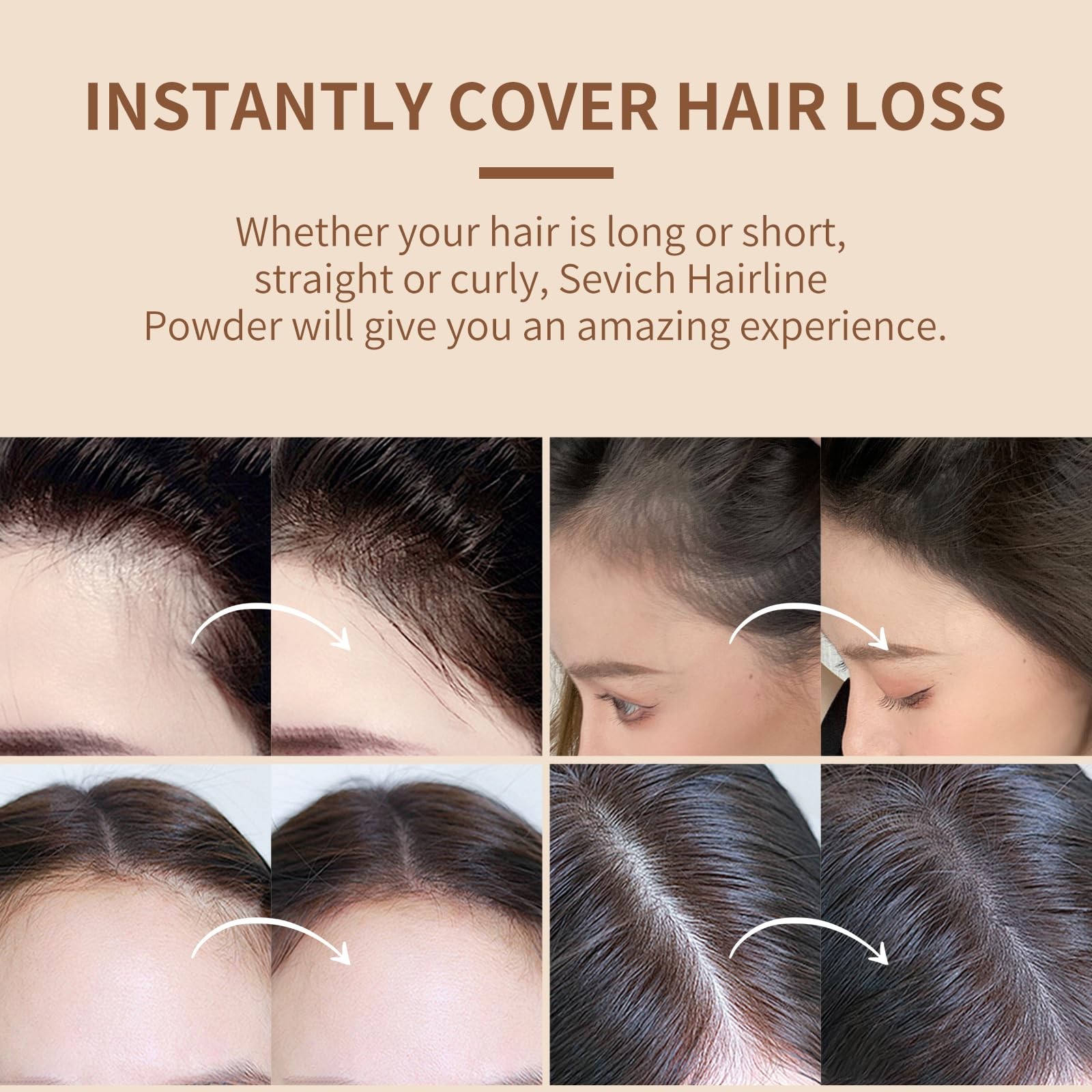 Sevich Hairline Powder,Instantly Conceals Hair Loss, Root Touch up Powder, Hair