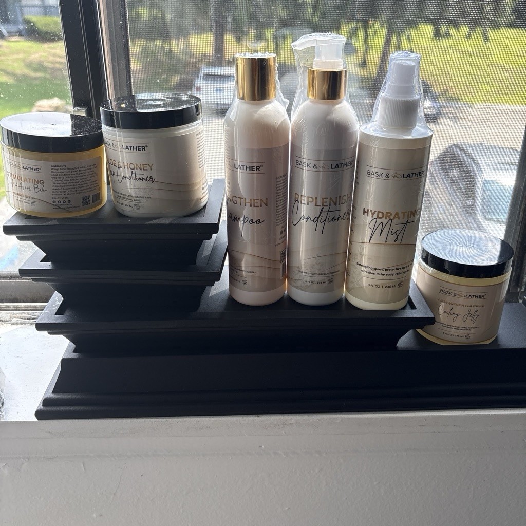 Bask & Lather Honey Hydrating Hair Care Set Shampoo, Conditioner, Mist 8 fl oz
