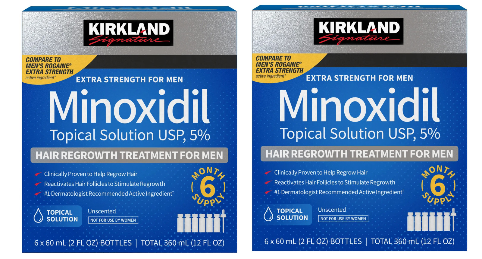 NEW Kirkland Hair Regrowth Treatment for Men 5% Minoxidil 12-Month Supply