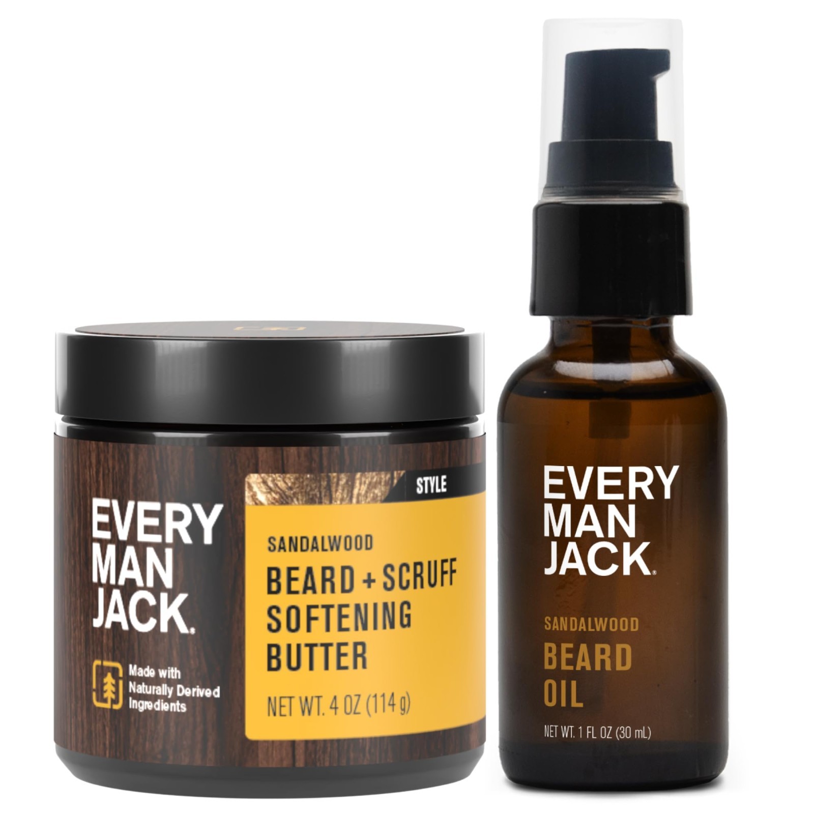 Hydrating Beard Oil & Butter for Men, Sandalwood Teak – Condition, Soften & Styl