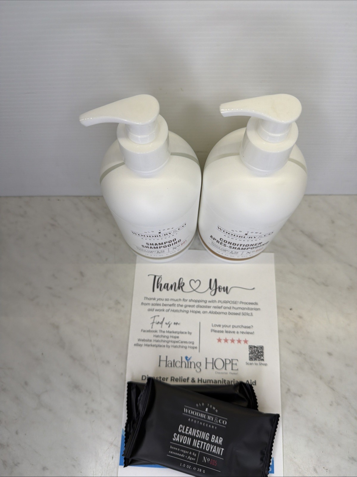 2 Bottles Woodbury & Co. SHAMPOO & CONDITIONER Set 16.9oz Brown Sugar & Fig