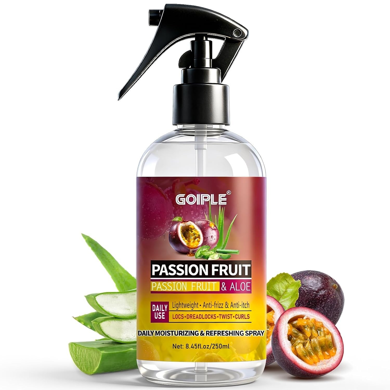 Loc Moisturizing Spray for Dull, Dry Locs – Daily Passion Fruit Hair and Scal…