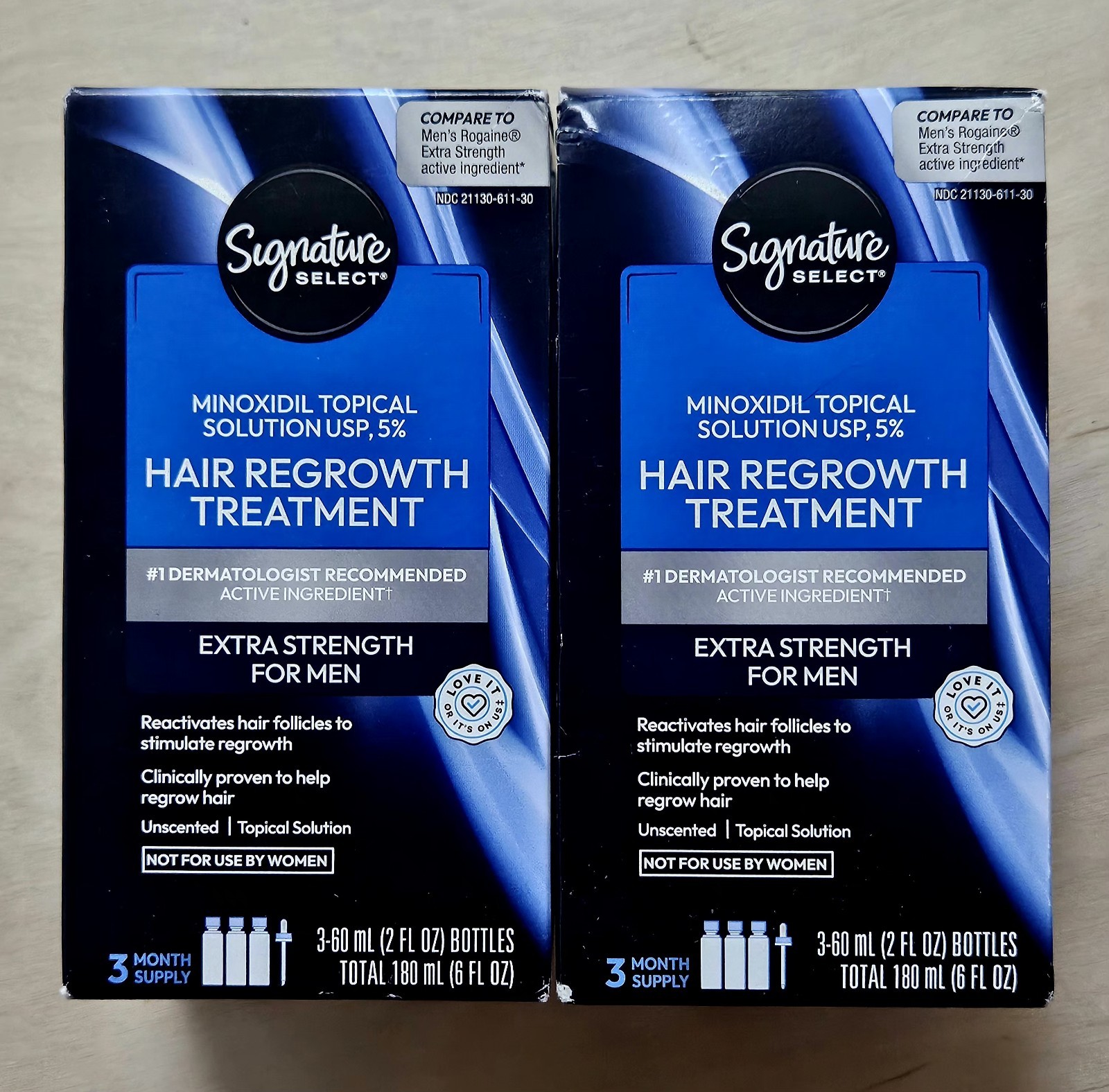 (X2) Signature Select Hair Regrowth Treatment Extra Strength for Men Exp 03/2027