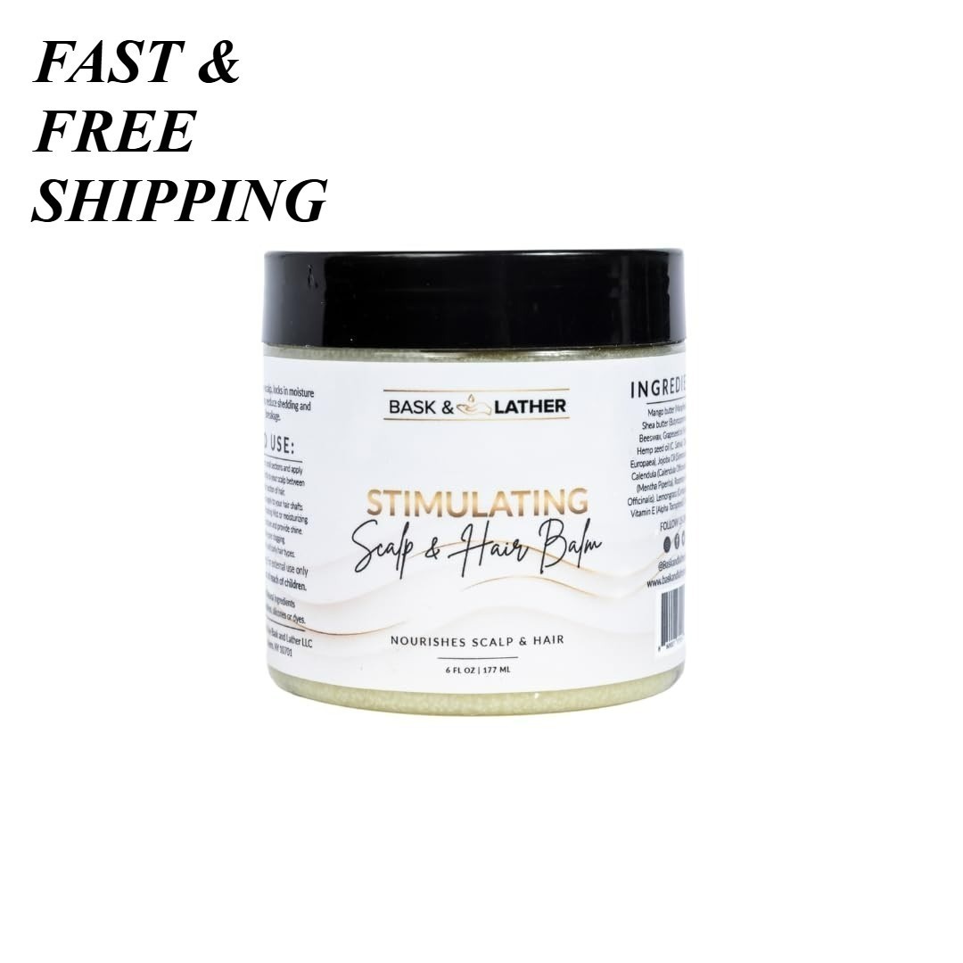 NEW LUXRY Bask & Lather Stimulating Scalp and Hair Balm for Hair Development 6 o