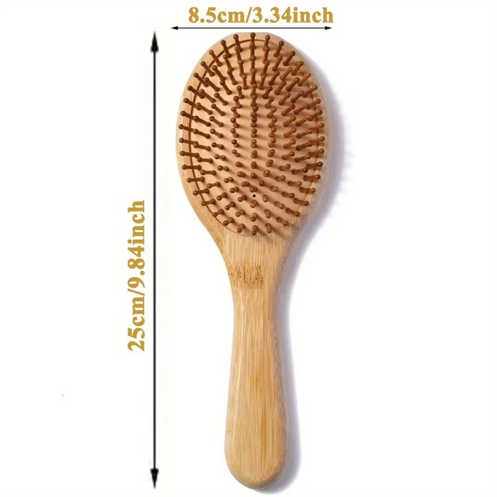 Hair brush, Natural Bamboo Paddle Detangling Hairbrush, Massage Scalp Thick/T…
