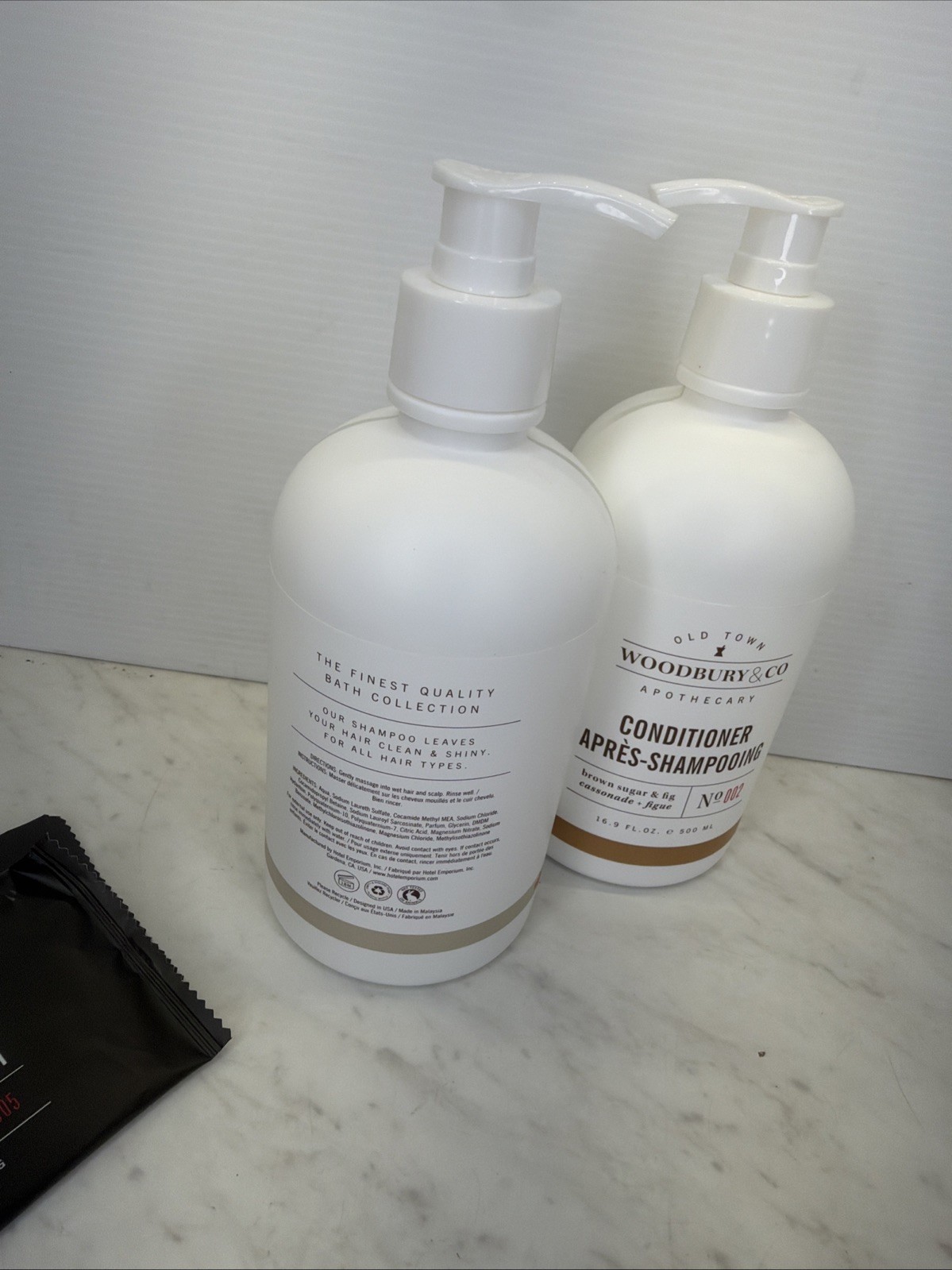 2 Bottles Woodbury & Co. SHAMPOO & CONDITIONER Set 16.9oz Brown Sugar & Fig