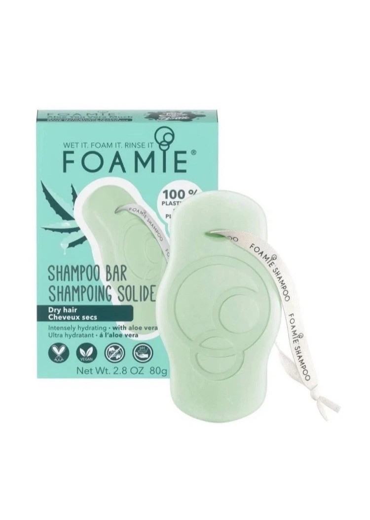Foamie Solid Shampoo Bar for Dry Hair – Aloe You Vera Much 2.8oz