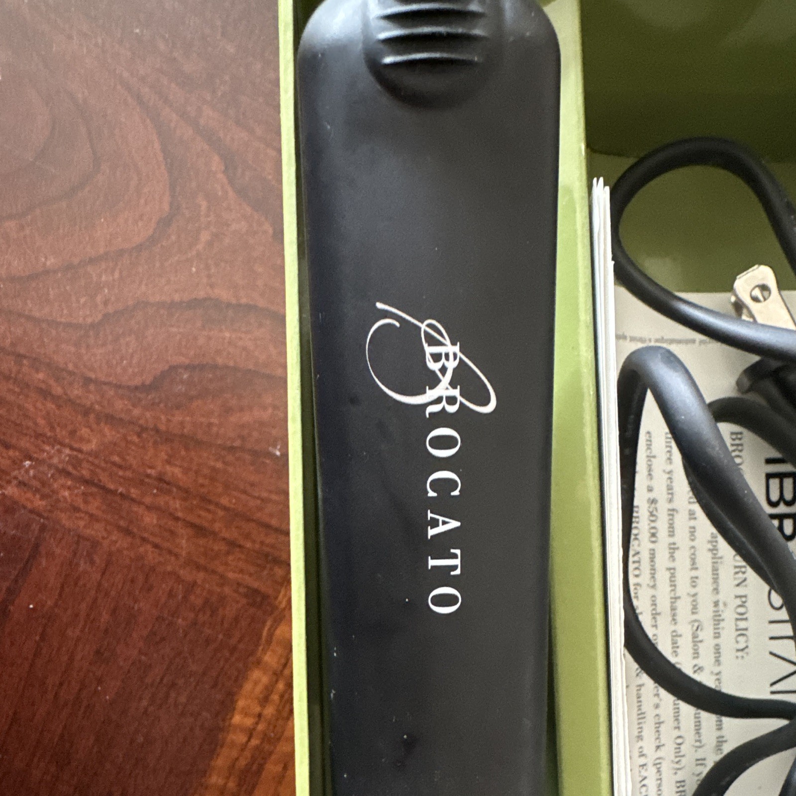 Brocato Vibrastrait Flat Iron Hair Straightener Digital Display 450°F Black