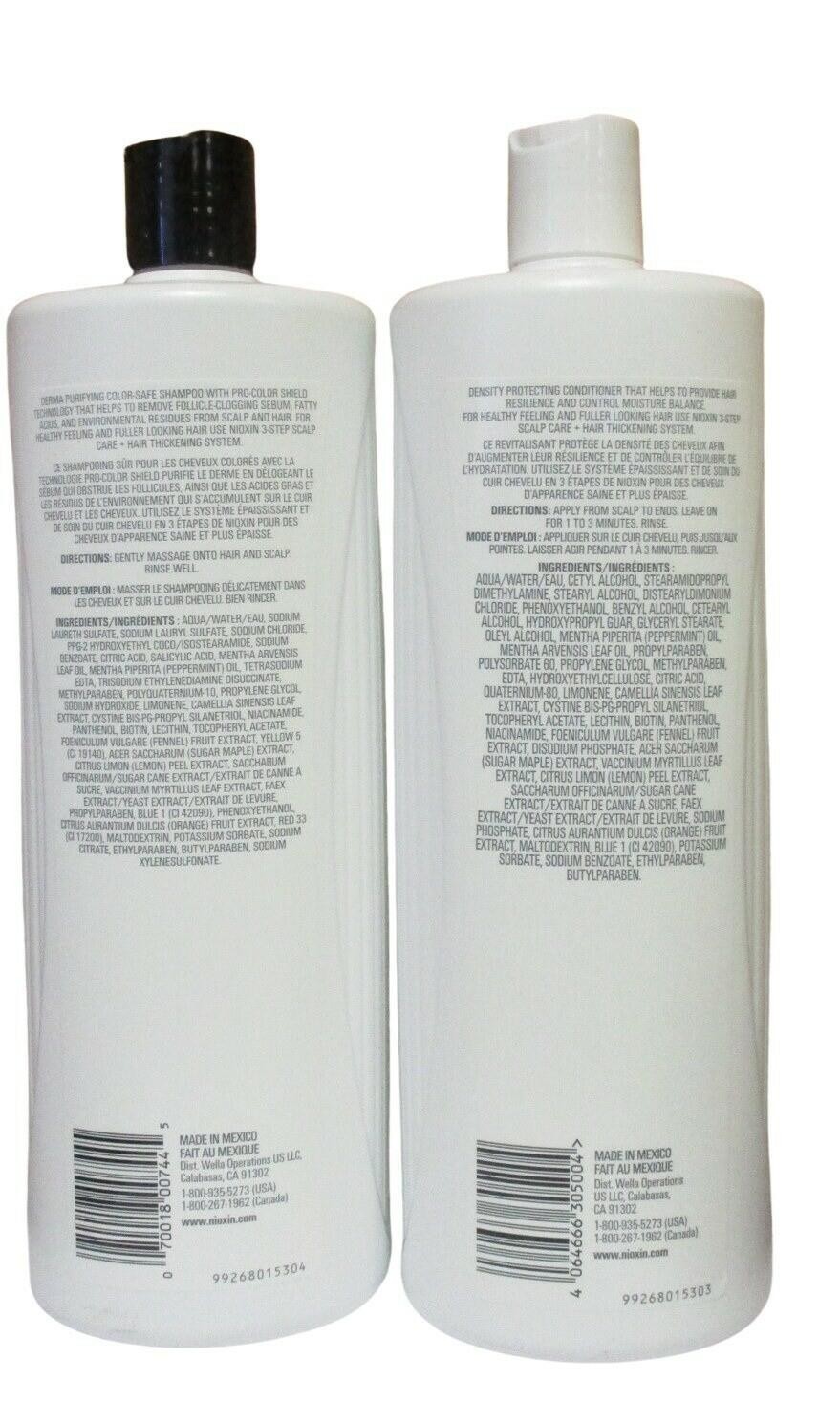 Nioxin Shampoo and Conditioner 33.8 oz Liter Choose your System 1, 2, 3, 4