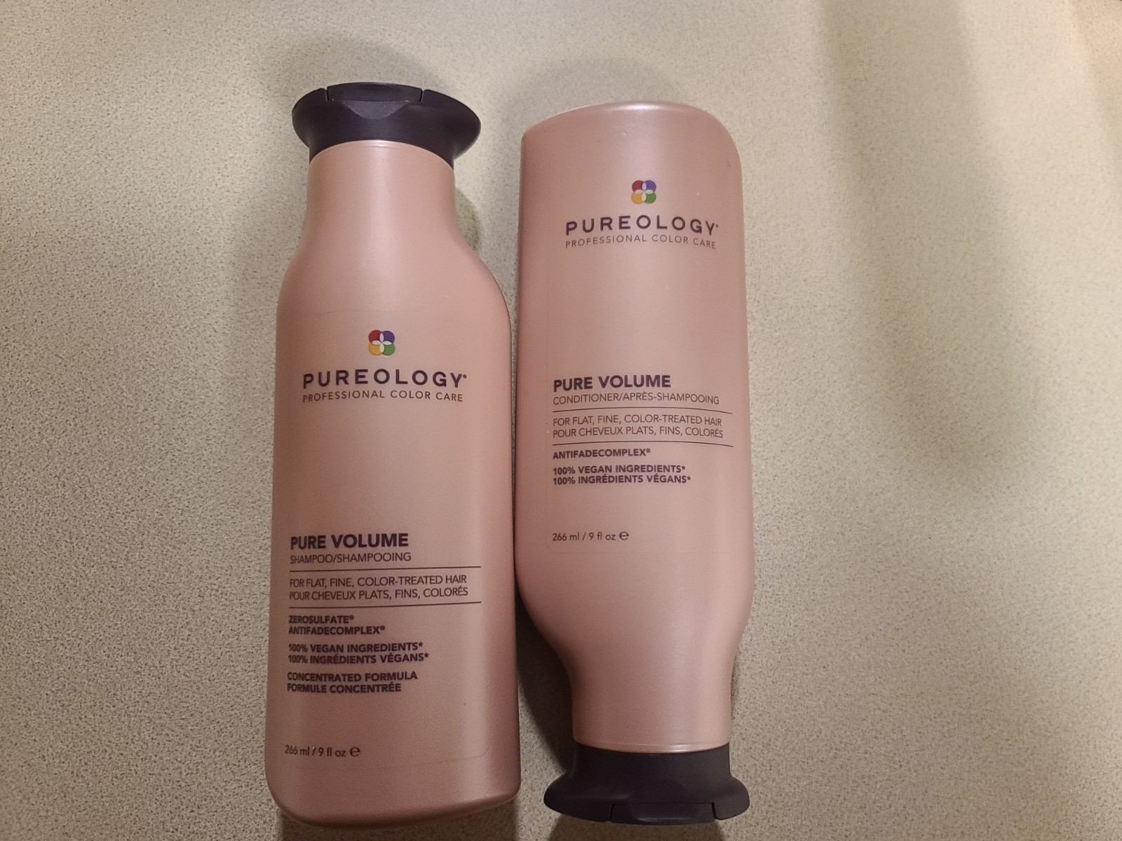 NEW Pureology Pure Volume for Fine Flat Hair Shampoo & Conditioner Set 9 FlOz Ea