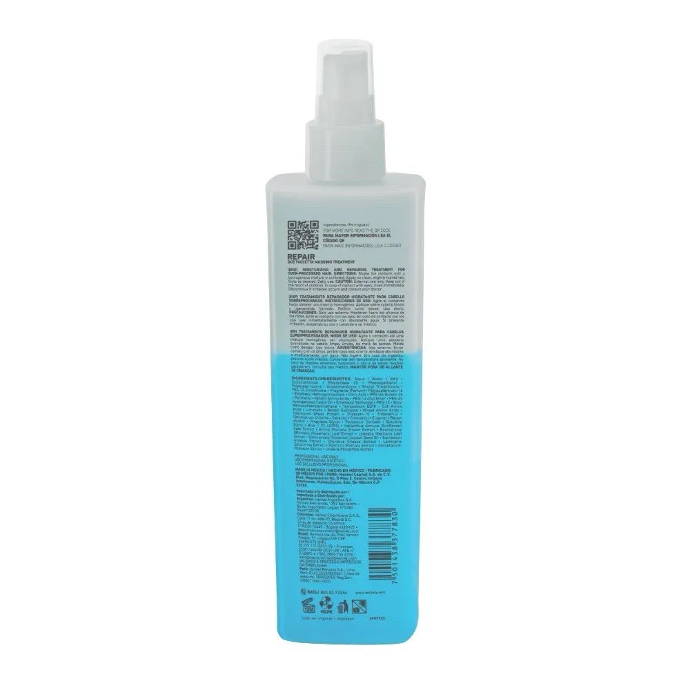 TEC ITALY Due Faccetta Massimo Repairing Hair Treatment, New – 300 ml/10.1 oz