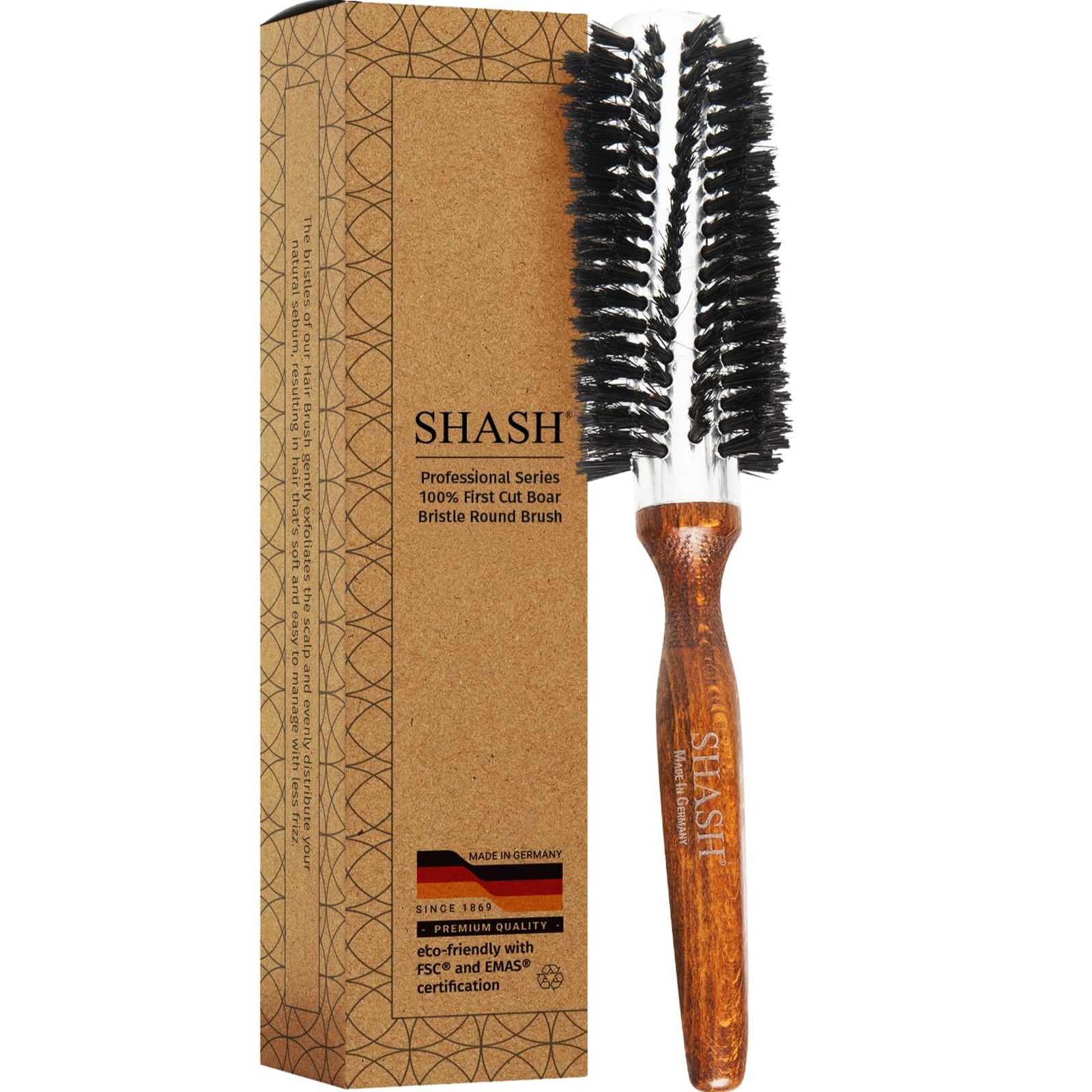 Since 1869 Hand Made In Germany Professional Series Boar Bristle Round Brush …