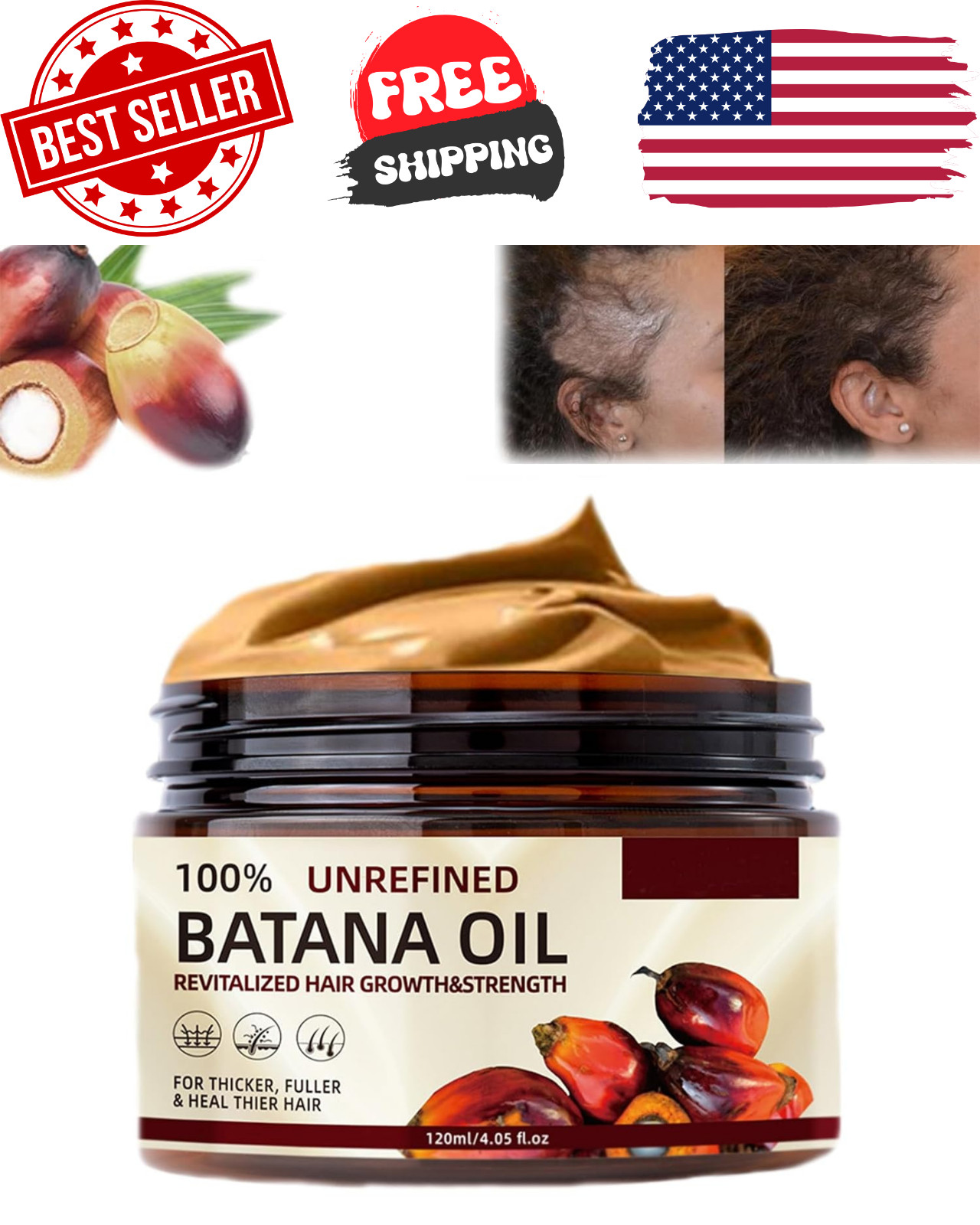 Batana Oil for Hair Growth Botana Oil from Honduras 100 Percent Pure Batana