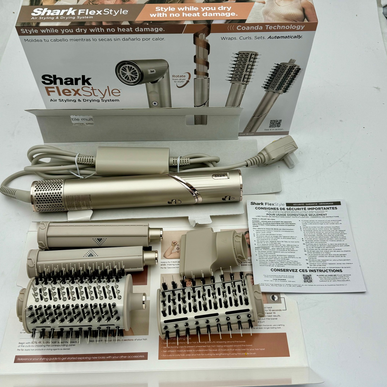 Shark Air Styling & Drying System HD430 Powerful Hair Dryer & Multi-Styler US