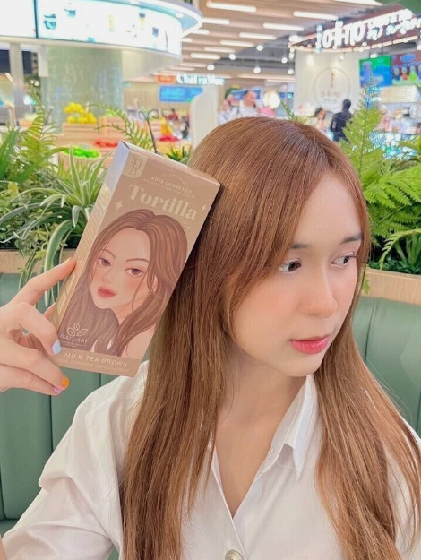 KOTA Hair Color Natural Organic Cream Extract 100g Milk Tea Brown ( Tortilla)