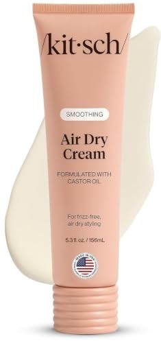 Kitsch Smoothing Air Dry Cream for Hair – Frizz Control Hair Care Product with C