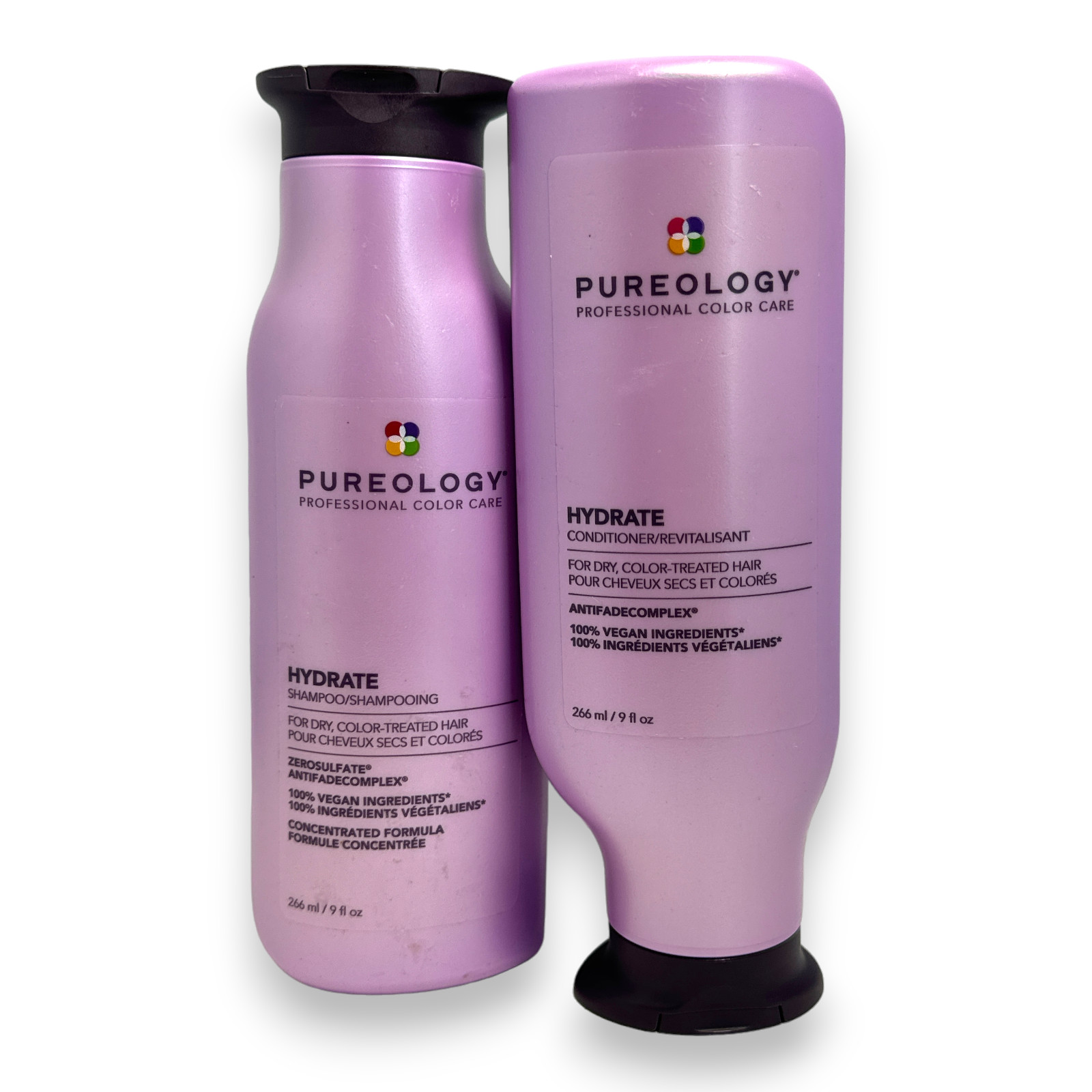 Pureology Hydrate Shampoo and Conditioner For Dry,Color Treated Hair 266ml/9oz.