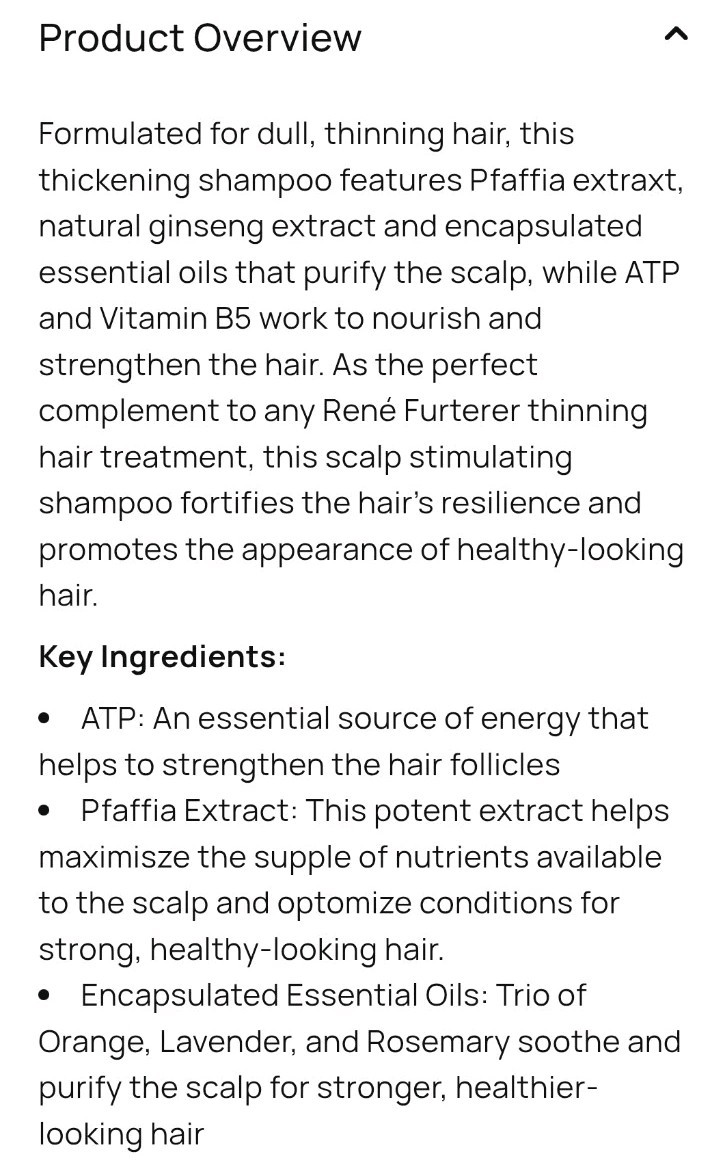 Rene Furterer Shampoo Combo Triphasic Thickening + Forticea Strengthening 6.7 oz