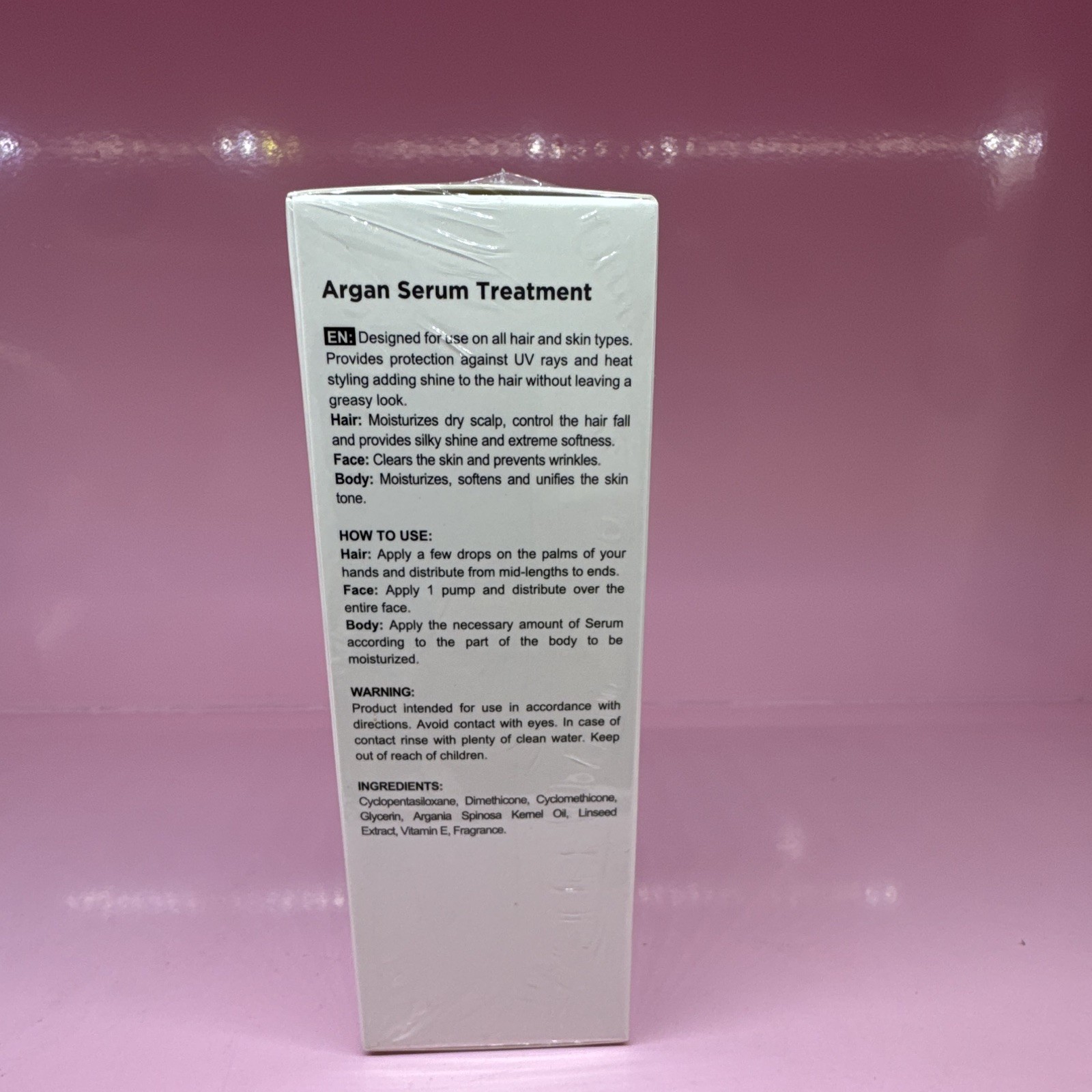 VERENIZE Argan Serum Treatment Heat UV Protect Shine Moisturizing 100ml