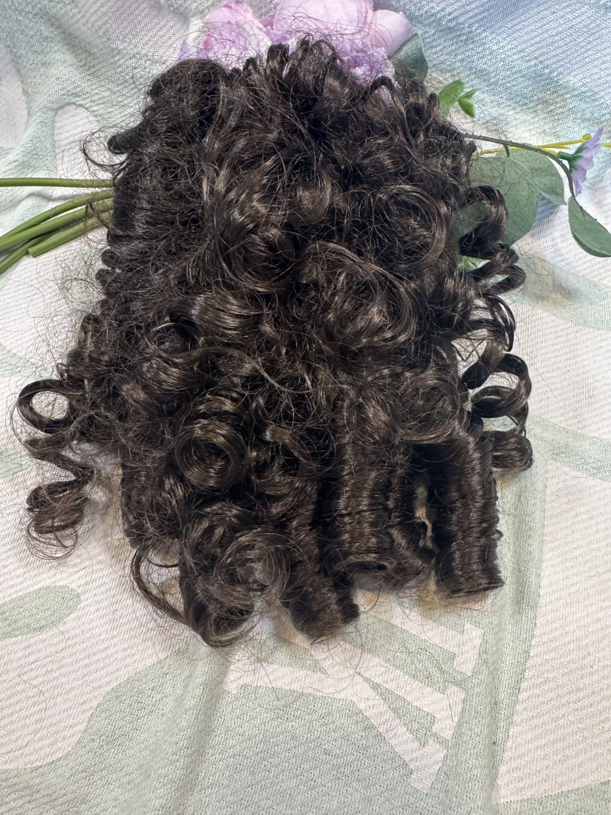 Elura Elite Collection Curly Synthetic Hair Topper Dark Brown 11.5” Japan/China