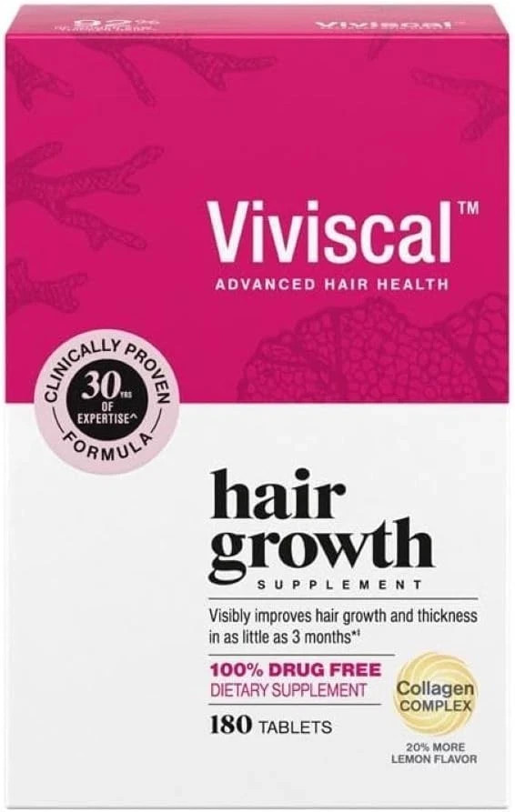 Viviscal Women’s Hair Growth Supplement 180 Tablets Collagen Complex Biotin