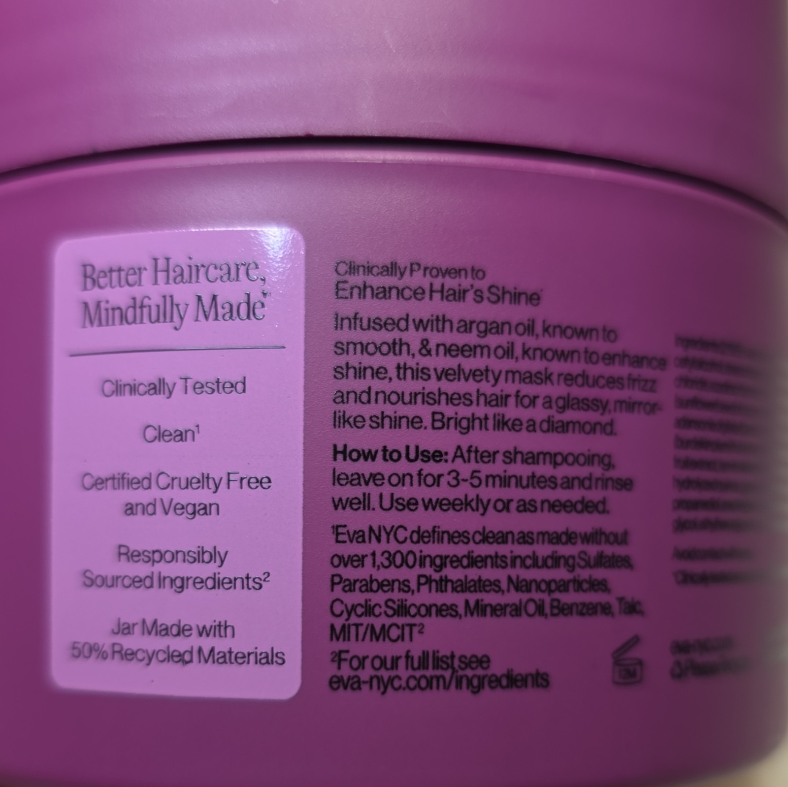 eva•nyc Glass Hair Shine Hair Mask Argan & Neem Oil 8.4 fl oz / 250 mL