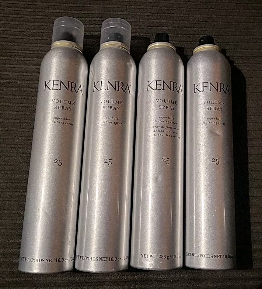 (4) Kenra Volume Spray Super Hold Finishing Spray 10oz ☆ 2 No Caps ☆