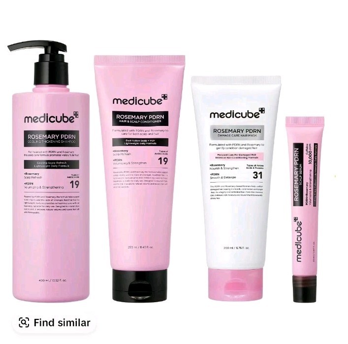 Lot 4 New Medicube Rosemary PDRN Hair Scalp Shampoo, Conditioner Set $99 Value