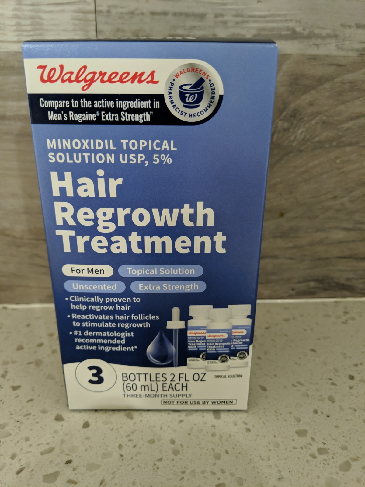 Walgreens Men’s Hair Regrowth treatment for men 3 MO Supply EXP 2027 FAST SHIP!!