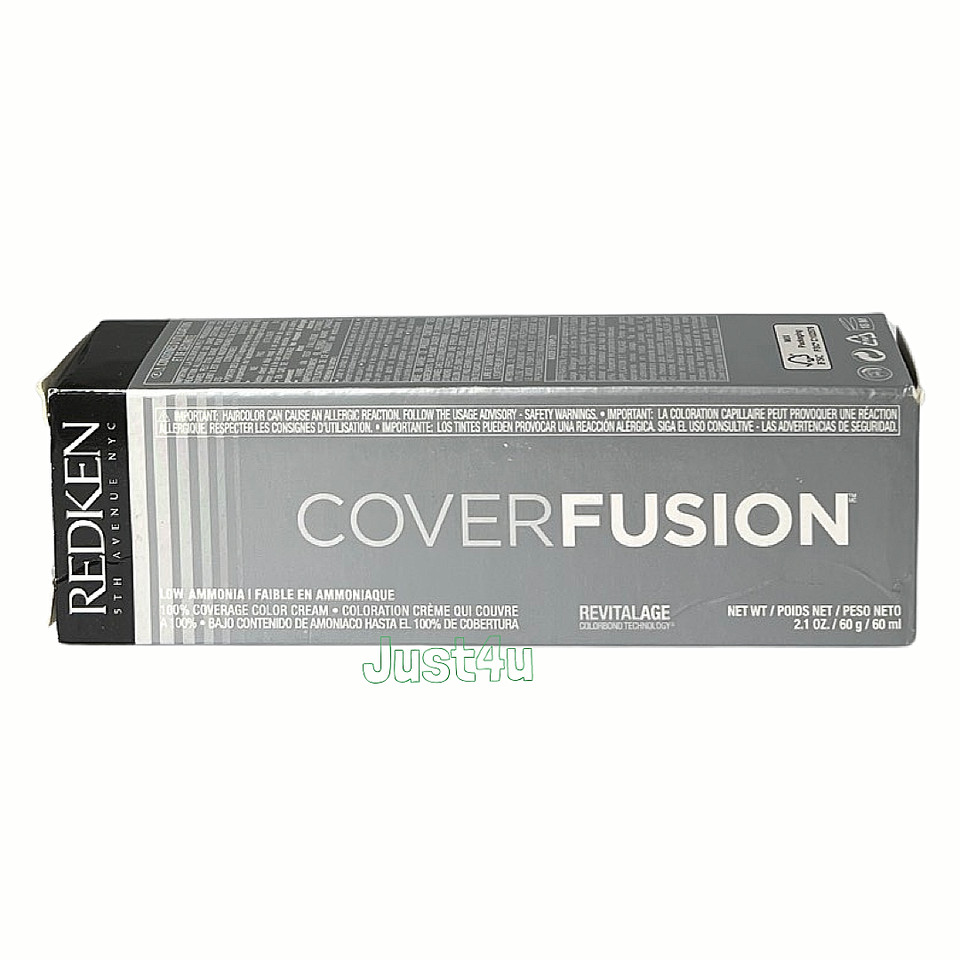 REDKEN Color Fusion COVER FUSION Hair Color Cream (Grey / White Box) ~ 2.1 fl oz